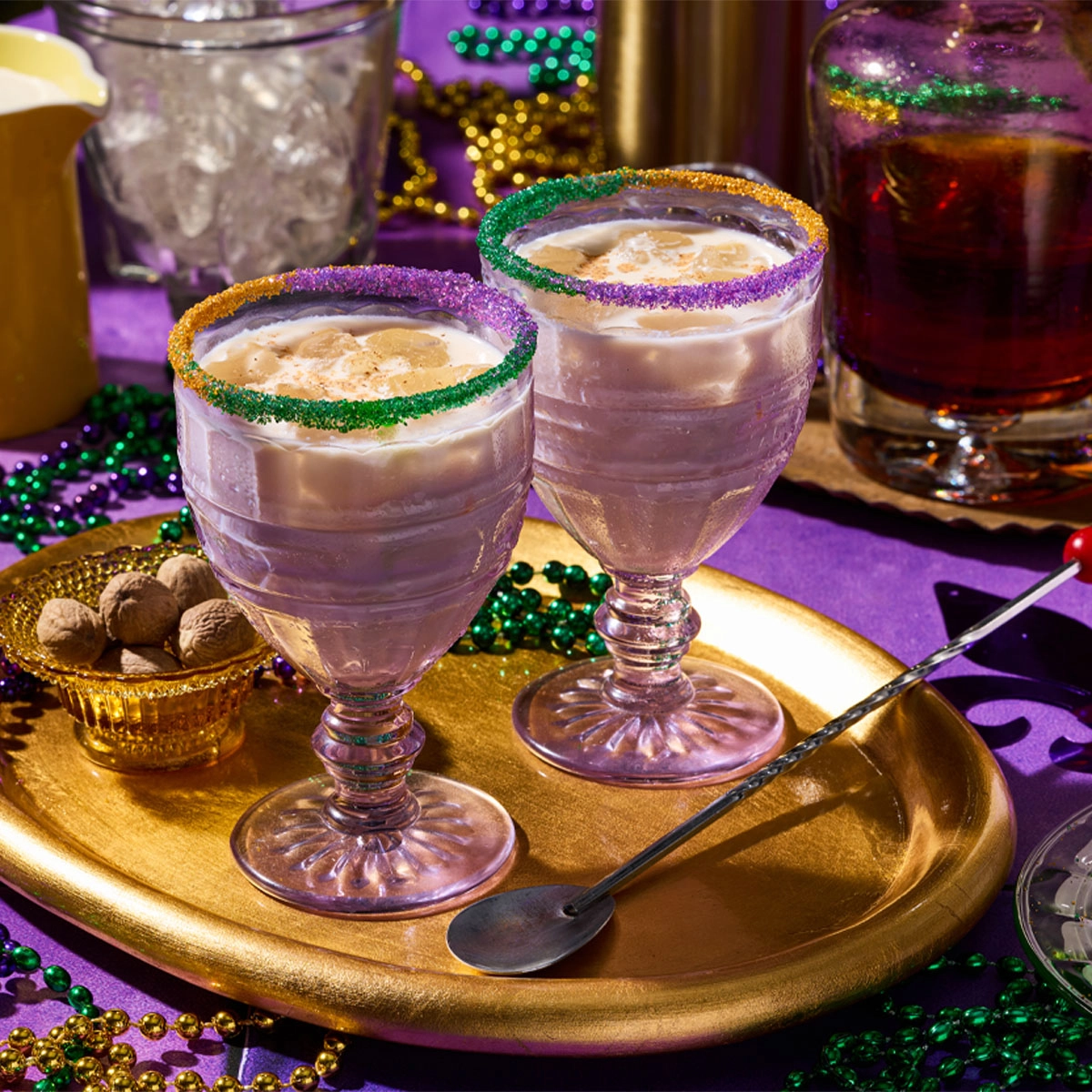 Mardi Gras Milk Punch Cocktail Recipe | Better With Dairy